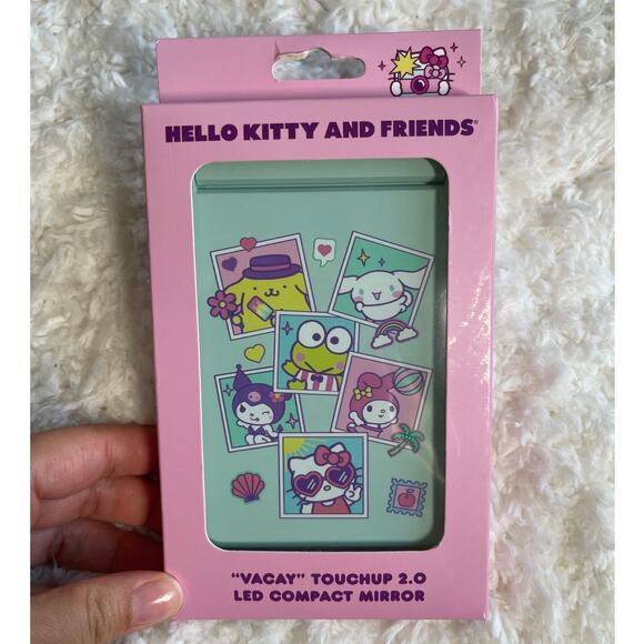 Hello Kitty & Friends Pink Vacay Touchup 2.0 LED Compact Mirror Rechargeable NEW - Picture 10 of 10